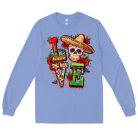 Colony Blue Cinco de mayo love Long Sleeve Tee - FaDigitalArtStudio