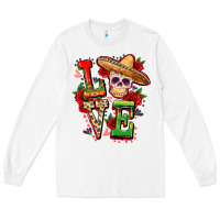 White Cinco de mayo love Long Sleeve Tee - FaDigitalArtStudio