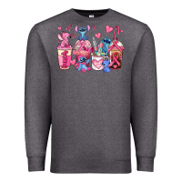 Charcoal Heather breast cancer stitch coffee cups Premium Sweatshirt - AdoDesignShop