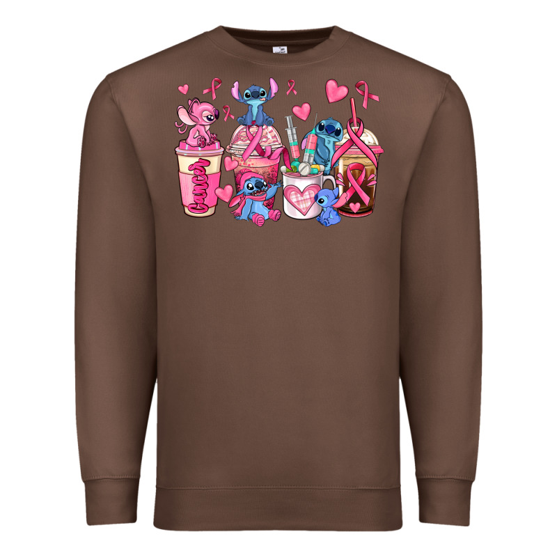 Breast Cancer Stitch Coffee Cups Premium Sweatshirt by AdoDesignShop | Teevron