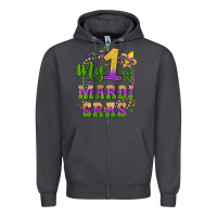 Smoke my first mardi gras glitter fleur de lis Zipper Hoodie - Artiststas