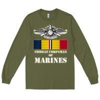 Army Green Eagle FMF Corpsman 8404 T Back Design Long Sleeve Tee - longCreatives