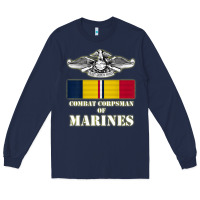 Navy Eagle FMF Corpsman 8404 T Back Design Long Sleeve Tee - longCreatives