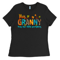 Black customized this granny loves her little pumpkins Ladies Tee - texasbilliewilder