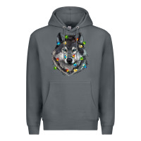 Rock Christmas with wolf Premium Hoodie - RanaPortraitStore