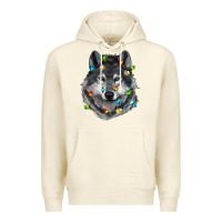 Sandshell Christmas with wolf Premium Hoodie - RanaPortraitStore