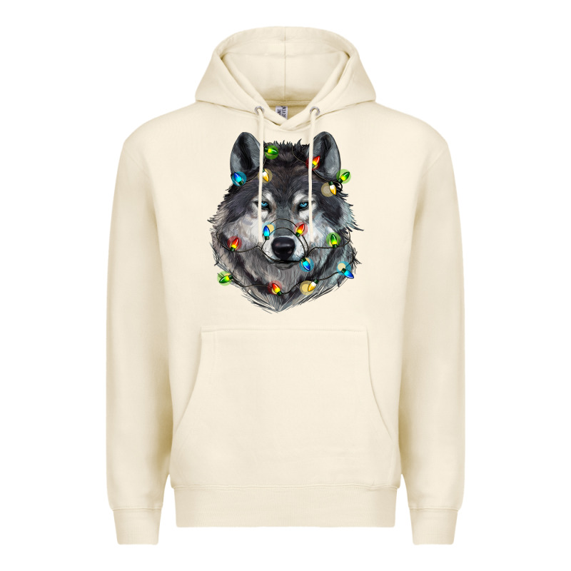 Christmas With Wolf Premium Hoodie by RanaPortraitStore | Teevron