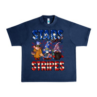 Navy Stars and stripes gnomes 4th of july Urban Heavy Tee - CowGirlArtShop