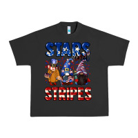Pigment Black Stars and stripes gnomes 4th of july Urban Heavy Tee - CowGirlArtShop