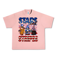 Salmon Stars and stripes gnomes 4th of july Urban Heavy Tee - CowGirlArtShop