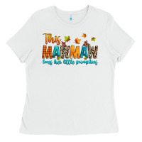 White customized this mawmaw loves her little pumpkins Ladies Tee - texasbilliewilder
