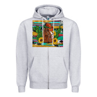 Heather Grey western horse cowboy hat cactus sunflowers glitter cowhide serape turq Zipper Hoodie - Artiststas