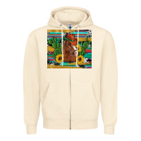 Sandshell western horse cowboy hat cactus sunflowers glitter cowhide serape turq Zipper Hoodie - Artiststas