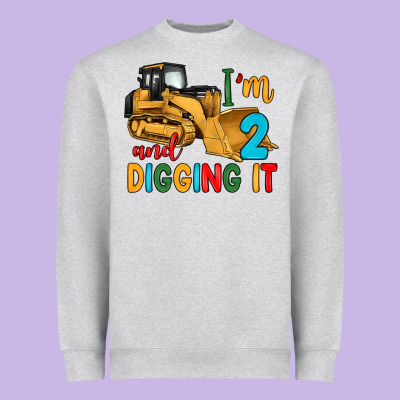 I'm 2 And Digging It Heavyweight Sweatshirt Designed By Artiststas