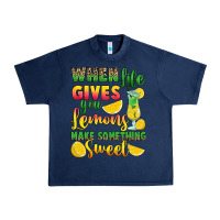 Navy when life gives you lemons make something Urban Heavy Tee - RanaPortraitStore