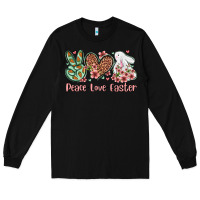Black Easter Day Peace love Easter Long Sleeve Tee - OliviaCreatesArt