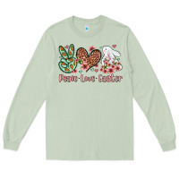 Matcha Easter Day Peace love Easter Long Sleeve Tee - OliviaCreatesArt