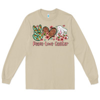 Mushroom Easter Day Peace love Easter Long Sleeve Tee - OliviaCreatesArt