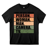 Black Person Woman Man Camera Tv Heavy Core Tee - Bettercallsaul