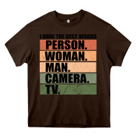 Chocolate Brown Person Woman Man Camera Tv Heavy Core Tee - Bettercallsaul