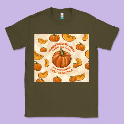 Pumpkin Spice Fall Leaves Classic Tee Designed By Tumblerdesignbyshophia