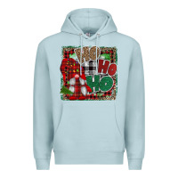 Blue Mist Ho Ho Ho Gnomes Premium Hoodie - CowhideDigitalArt