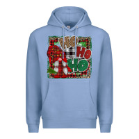Colony Blue Ho Ho Ho Gnomes Premium Hoodie - CowhideDigitalArt