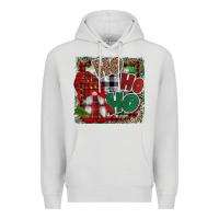 Dove Grey Ho Ho Ho Gnomes Premium Hoodie - CowhideDigitalArt
