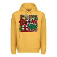 Mustard Ho Ho Ho Gnomes Premium Hoodie - CowhideDigitalArt