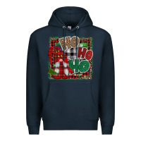 Navy Ho Ho Ho Gnomes Premium Hoodie - CowhideDigitalArt