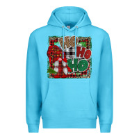 Ocean Blue Ho Ho Ho Gnomes Premium Hoodie - CowhideDigitalArt