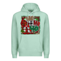 Seafoam Ho Ho Ho Gnomes Premium Hoodie - CowhideDigitalArt