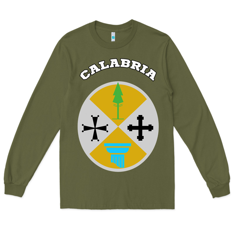 Calabria Coat Of Arms  Flag Souvenir Italy Long Sleeve Tee by longCreatives | Teevron