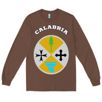 Chestnut Calabria Coat of arms  Flag souvenir Italy Long Sleeve Tee - longCreatives