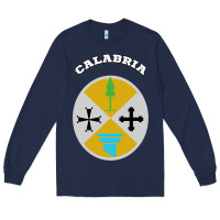 Navy Calabria Coat of arms  Flag souvenir Italy Long Sleeve Tee - longCreatives