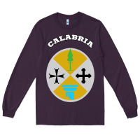Plum Calabria Coat of arms  Flag souvenir Italy Long Sleeve Tee - longCreatives