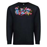 Black pink christmas stitch and gifts Premium Sweatshirt - AdoDesignShop