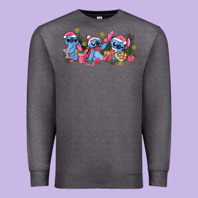 Pink Christmas Stitch And Gifts Premium Sweatshirt Designed By Adodesignshop