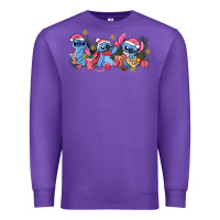 Purple pink christmas stitch and gifts Premium Sweatshirt - AdoDesignShop