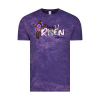 Cloud Purple easter he is risen matthew 28 6 Vintage Tee - Jasminsmagicworld