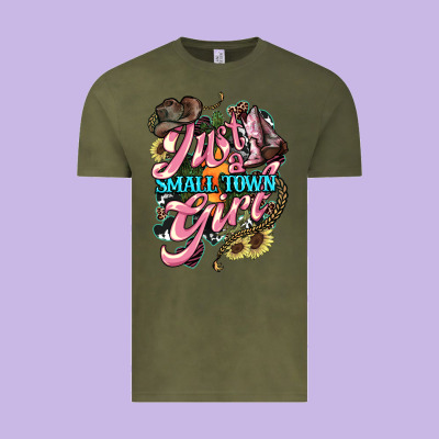 Just A Small Town Girl Vintage Tee Designed By Howdyjamesfarm