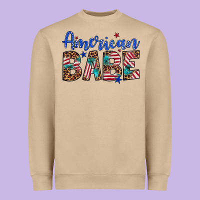 American Babe Heavyweight Sweatshirt Designed By Artiststas