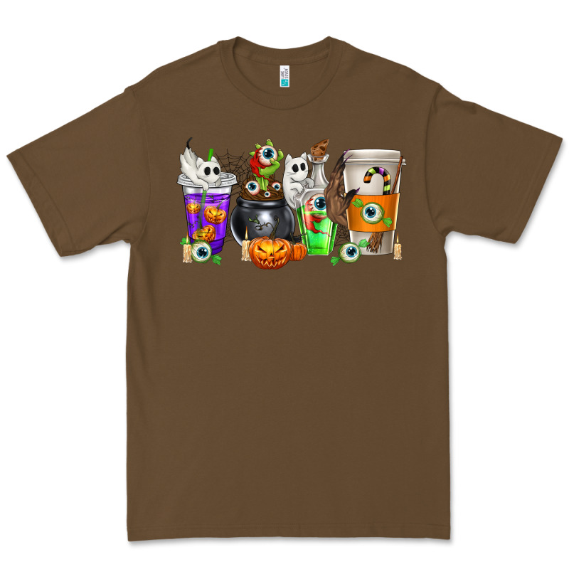 Halloween Coffee Cups Premium Tee by texasbilliewilder | Teevron