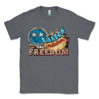 Charcoal Heather Tastes like freedom 4th of july Classic Tee - HowdyJamesFarm