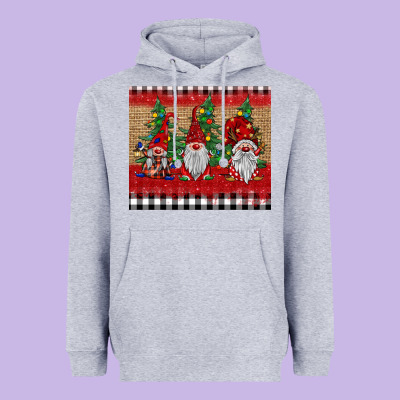 Christmas Gnomes Heavyweight Hoodie Designed By Barkaloodesign