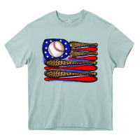 Leopard Baseball Flag3 Heavy Core Tee | Teevron