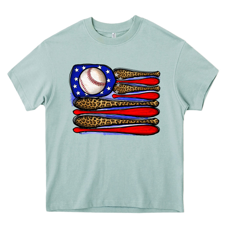 Leopard Baseball Flag3 Heavy Core Tee by JahusDesignShop | Teevron