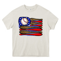 Cream leopard baseball flag3 Heavy Core Tee - JahusDesignShop