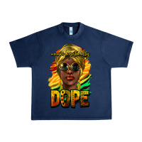 Navy Unapologetically dope afro Urban Heavy Tee - HowdyJamesFarm