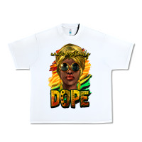 White Unapologetically dope afro Urban Heavy Tee - HowdyJamesFarm